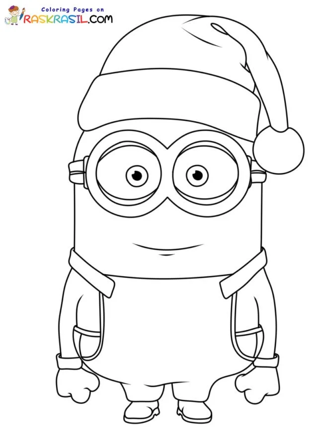 Los Minions En Navidad Para Colorear 19