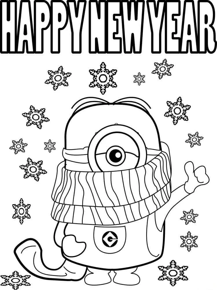 Los Minions En Navidad Para Colorear 21