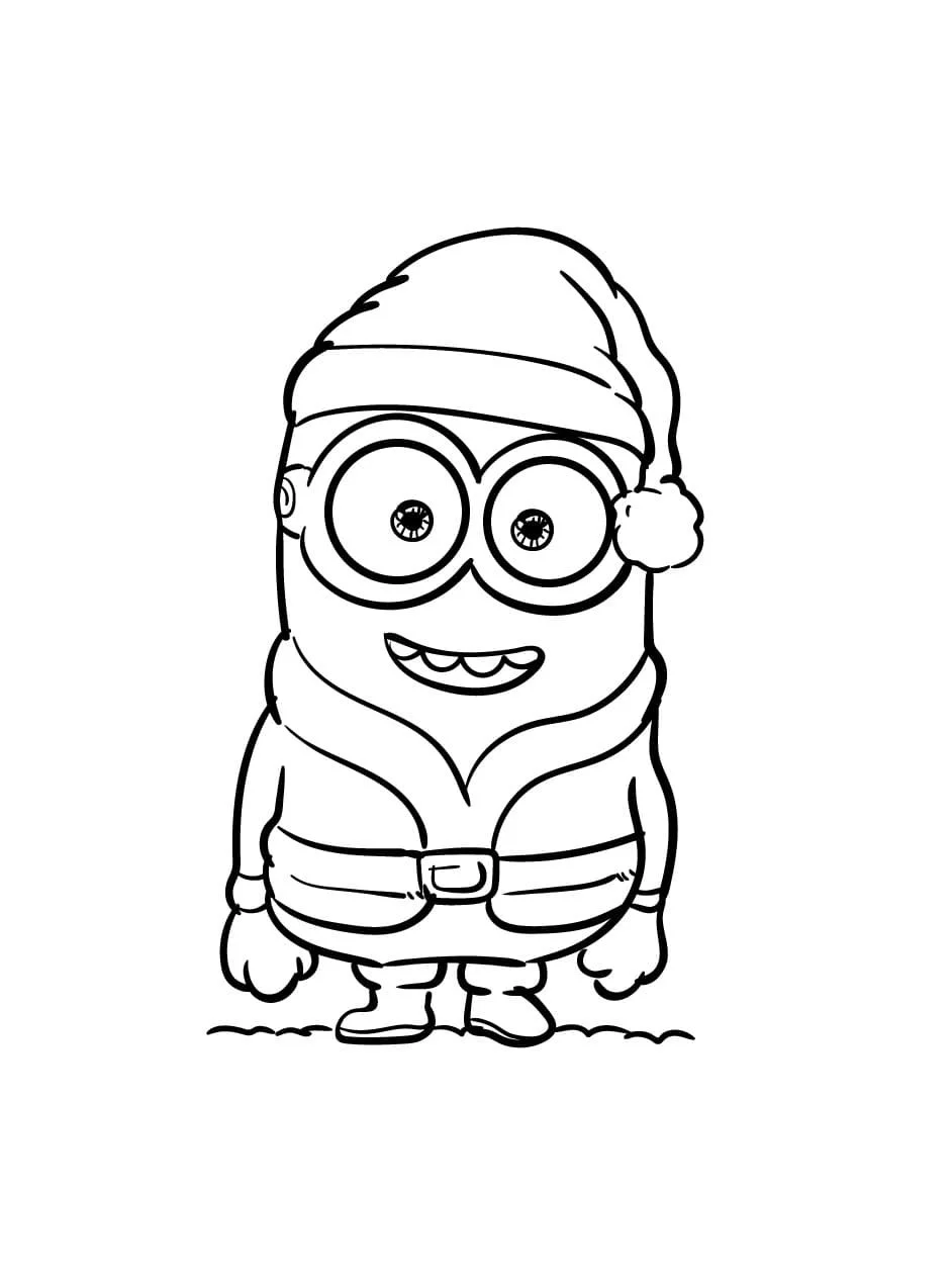 Los Minions En Navidad Para Colorear 24