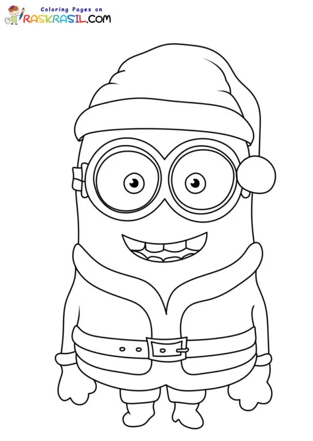 Los Minions En Navidad Para Colorear 5