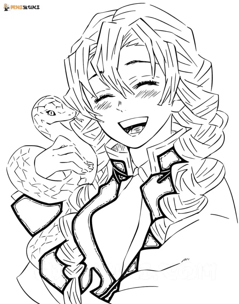 Mitsuri Kanroji Para Colorear 16