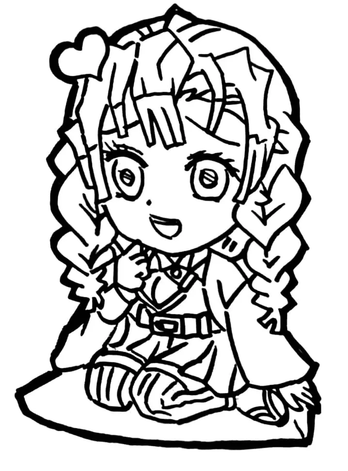Mitsuri Kanroji Para Colorear 19