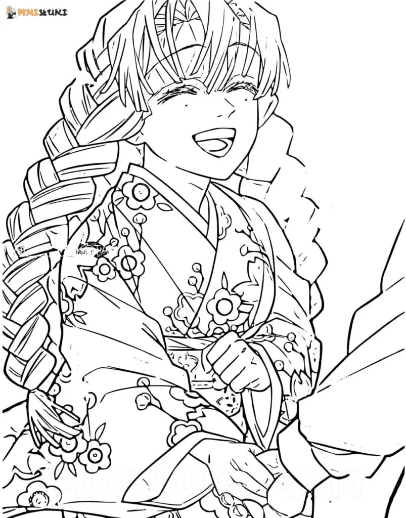 Mitsuri Kanroji Para Colorear 37