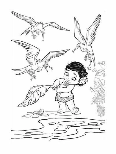 Desenhos de Moana Para Colorir 40