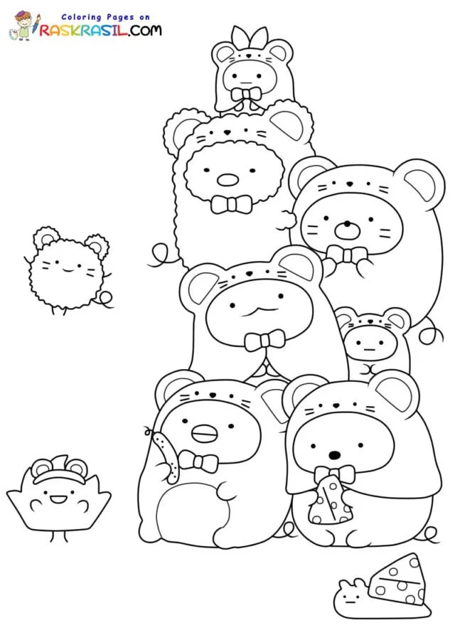 Mochi Para Colorear