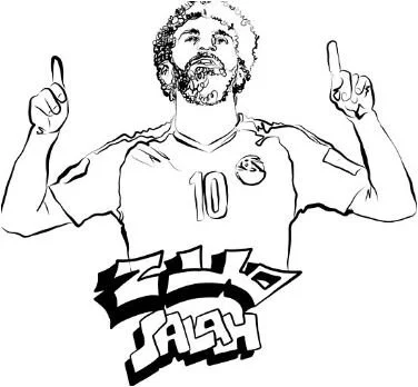 Mohamed Salah Ausmalbilder 2