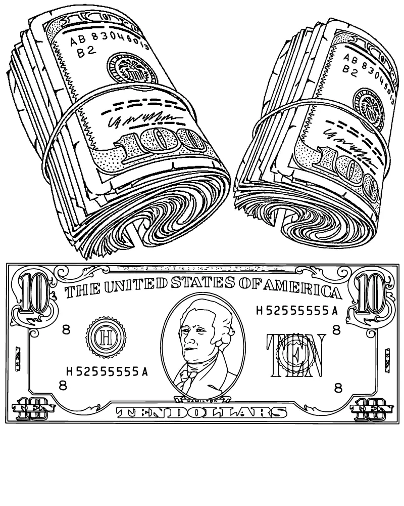 Dinero Para Colorear 10