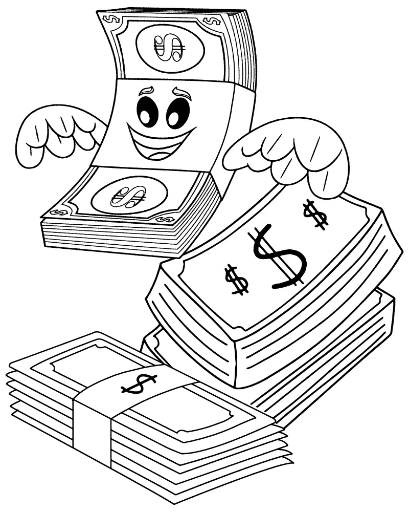 Dinero Para Colorear 3