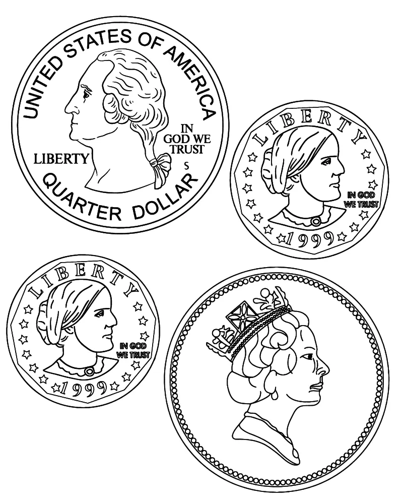 Dinero Para Colorear 4