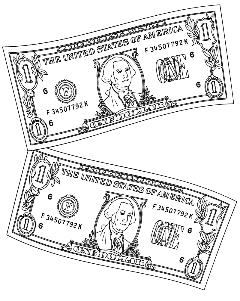 Dinero Para Colorear 5