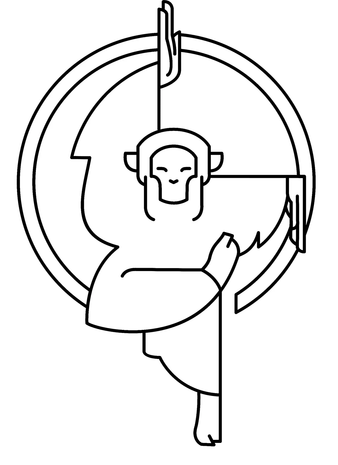 Desenhos de Monkey Para Colorir 55