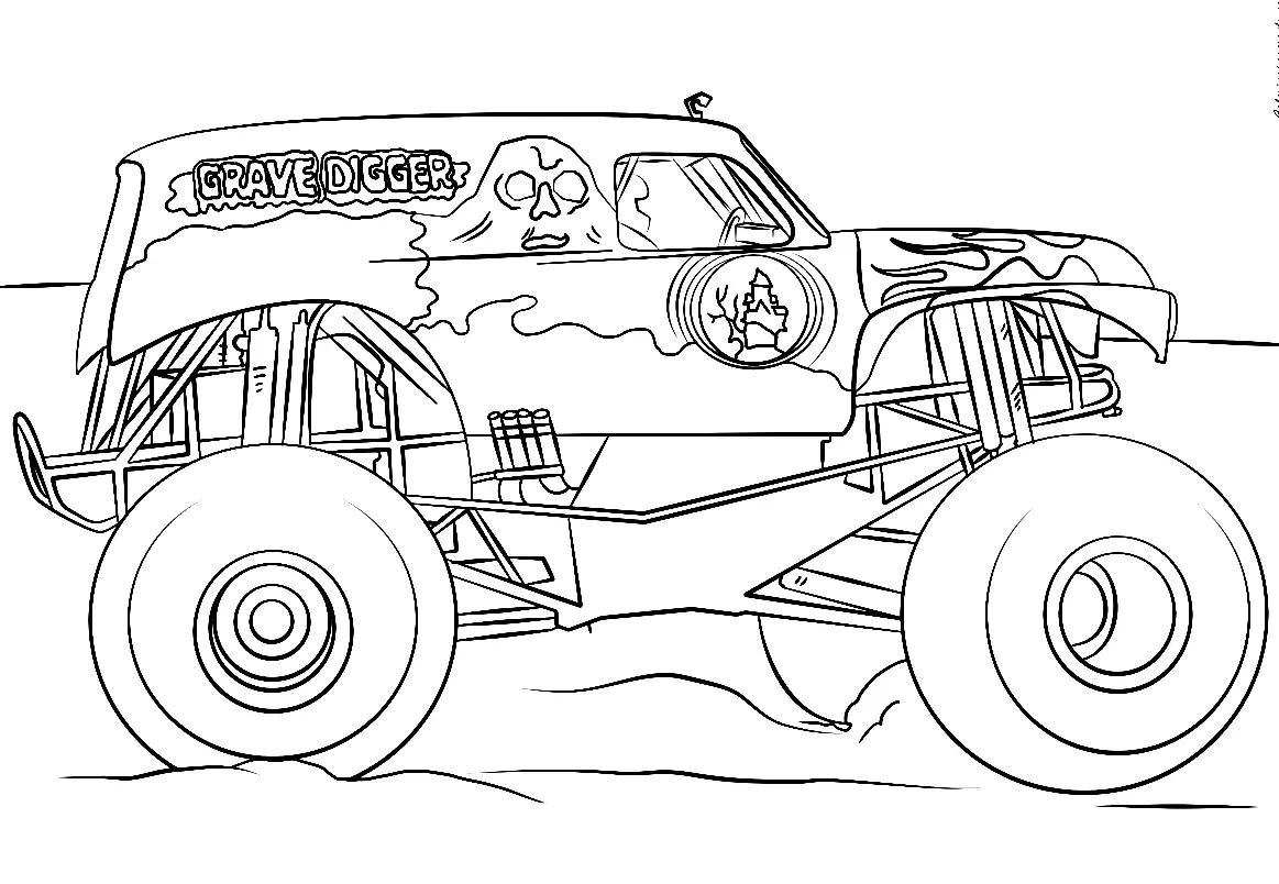 Desenhos de Monster Truck Para Colorir 10