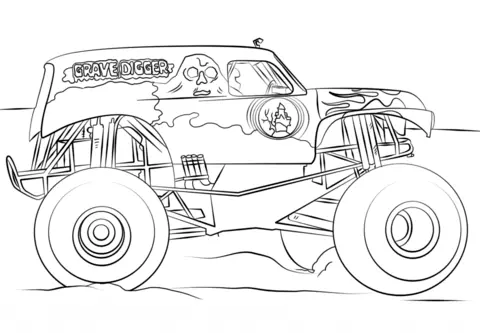 Desenhos de Monster Truck Para Colorir 119