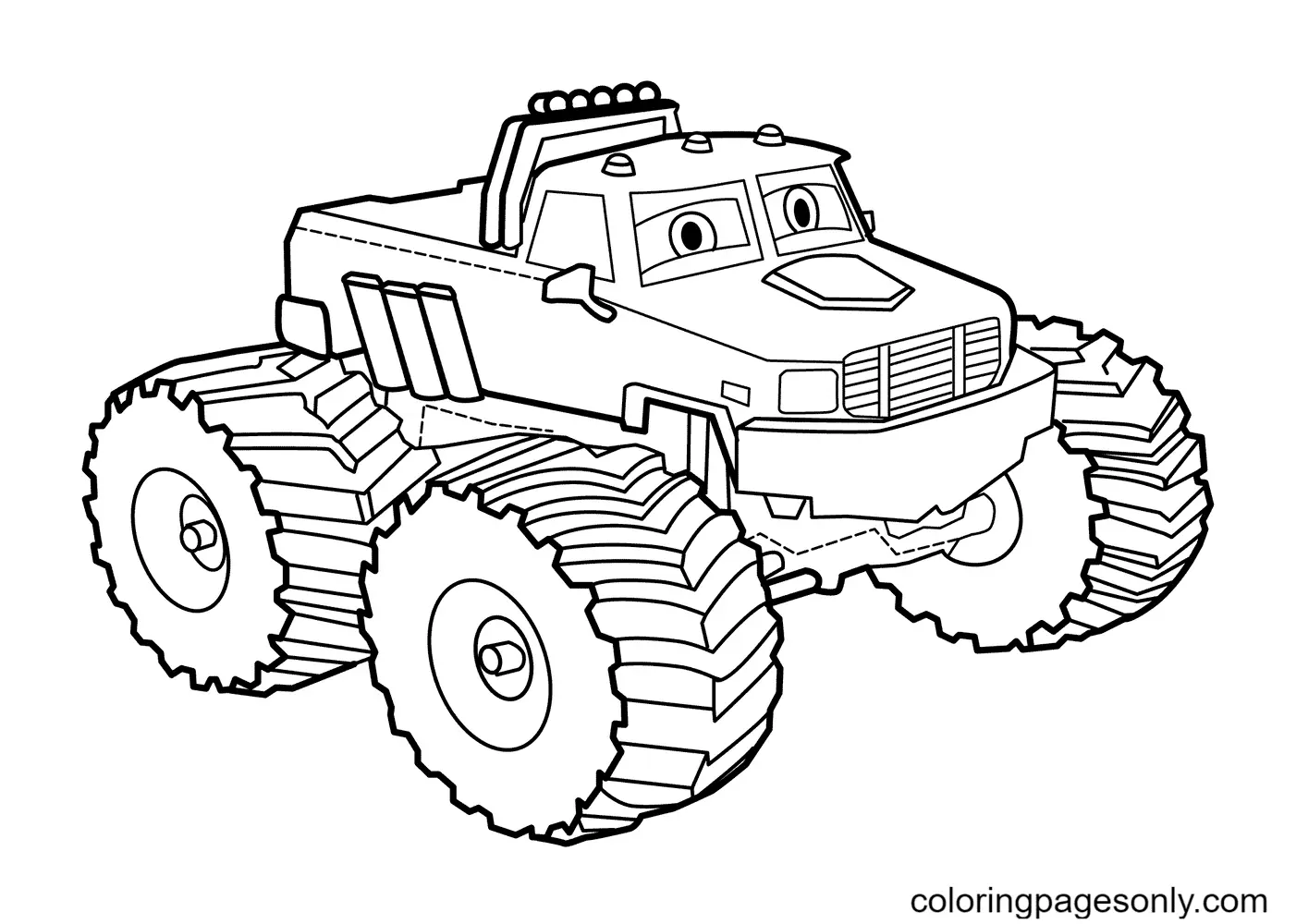 Desenhos de Monster Truck Para Colorir 136