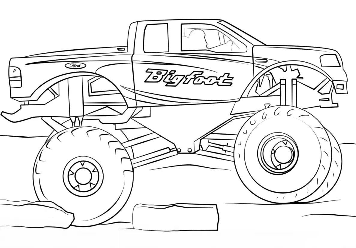 Desenhos de Monster Truck Para Colorir 14