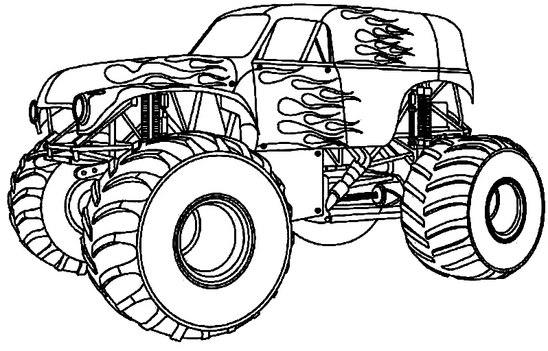 Desenhos de Monster Truck Para Colorir 15