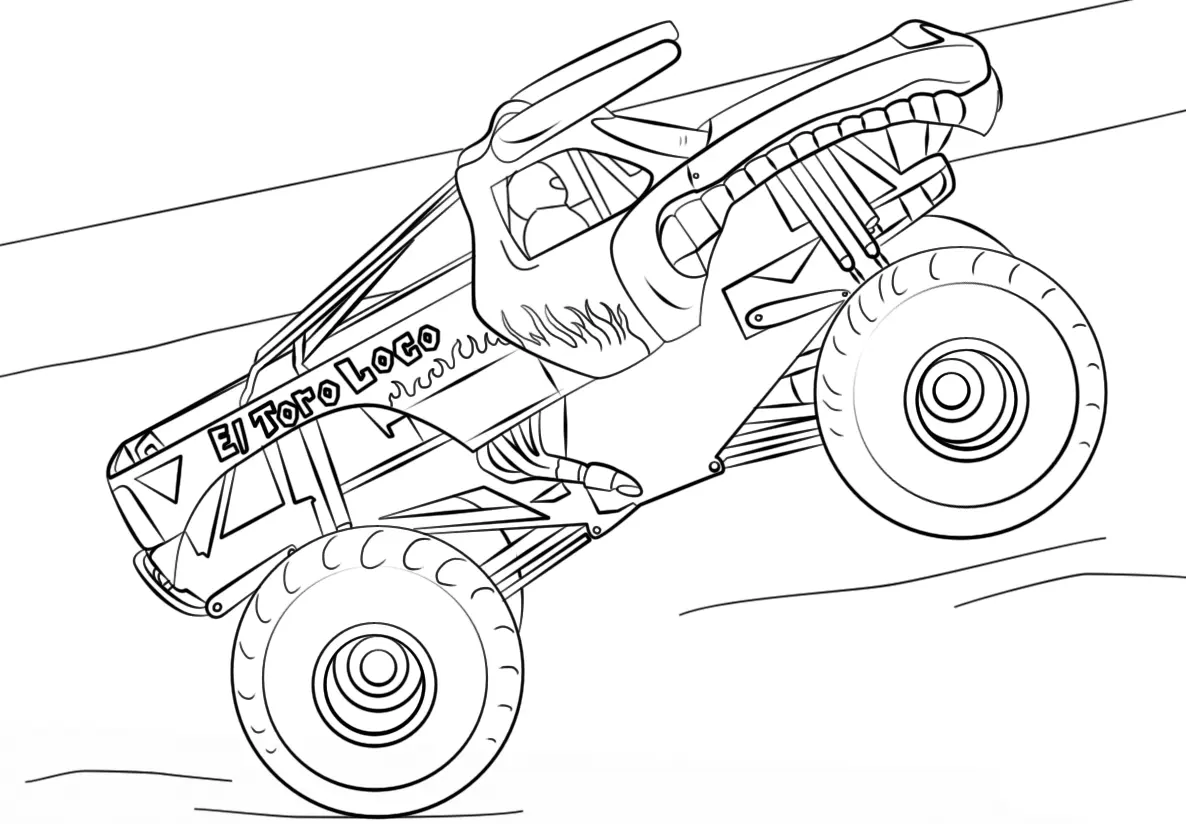 Desenhos de Monster Truck Para Colorir 19