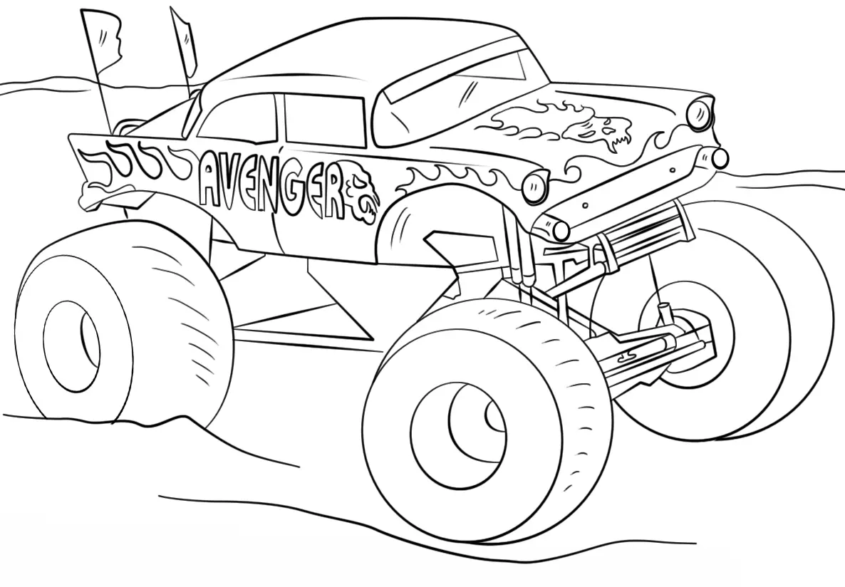 Desenhos de Monster Truck Para Colorir 25