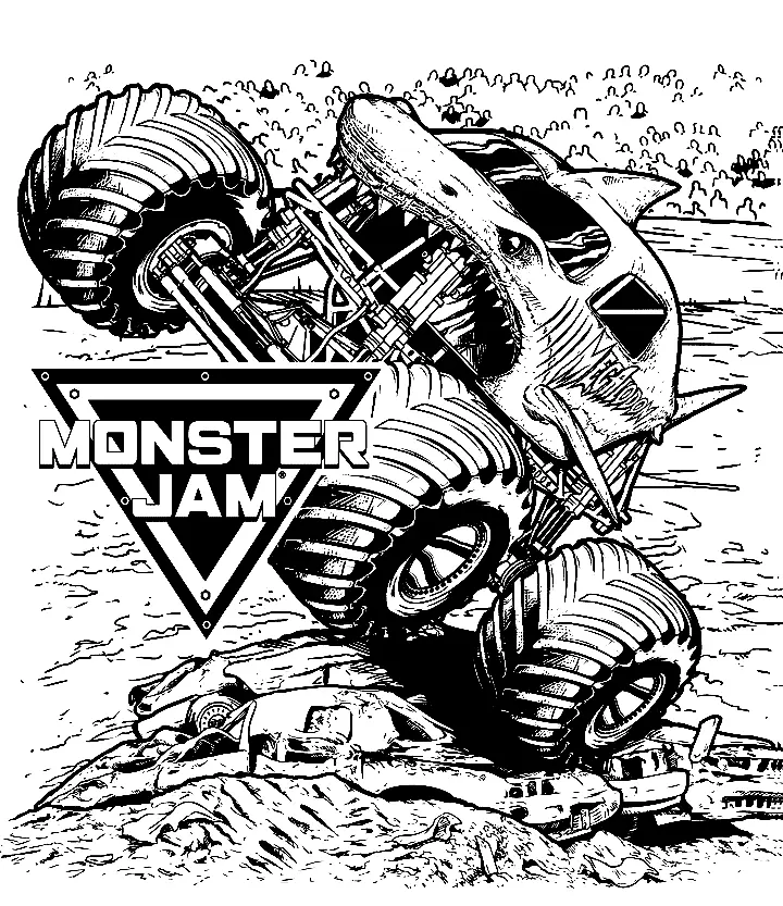 Desenhos de Monster Truck Para Colorir 34