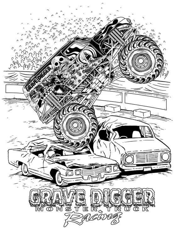 Desenhos de Monster Truck Para Colorir 4