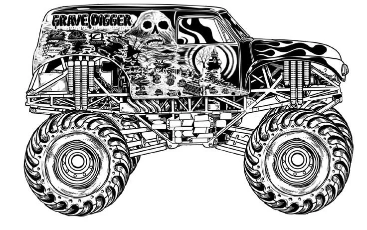 Desenhos de Monster Truck Para Colorir 5
