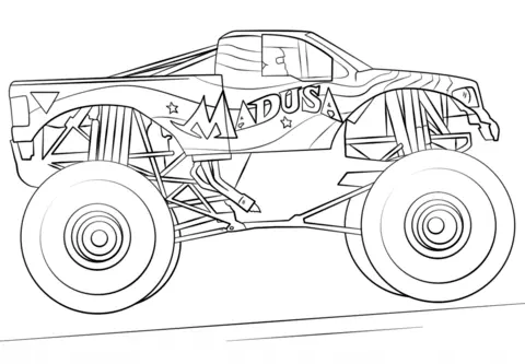 Desenhos de Monster Truck Para Colorir 98