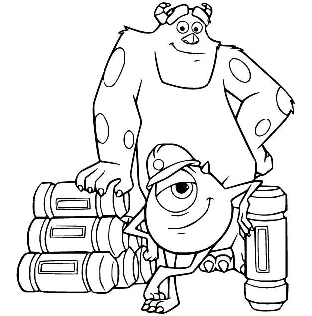 Desenhos de Monstros Sa Para Colorir 1