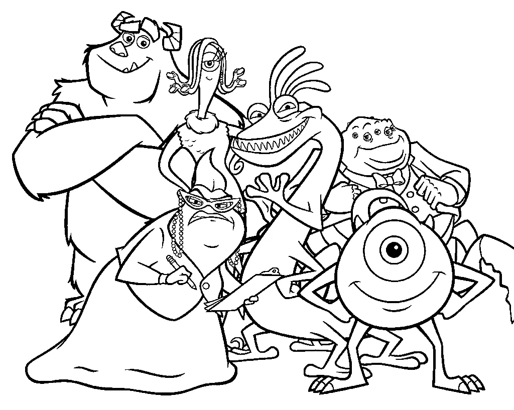 Desenhos de Monstros Sa Para Colorir 2