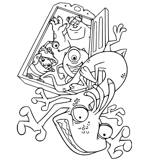 Desenhos de Monstros Sa Para Colorir 29