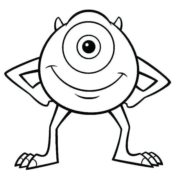 Desenhos de Monstros Sa Para Colorir 4
