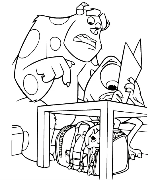 Desenhos de Monstros Sa Para Colorir 43