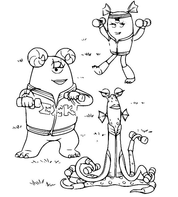 Monstruos University Para Colorear 8