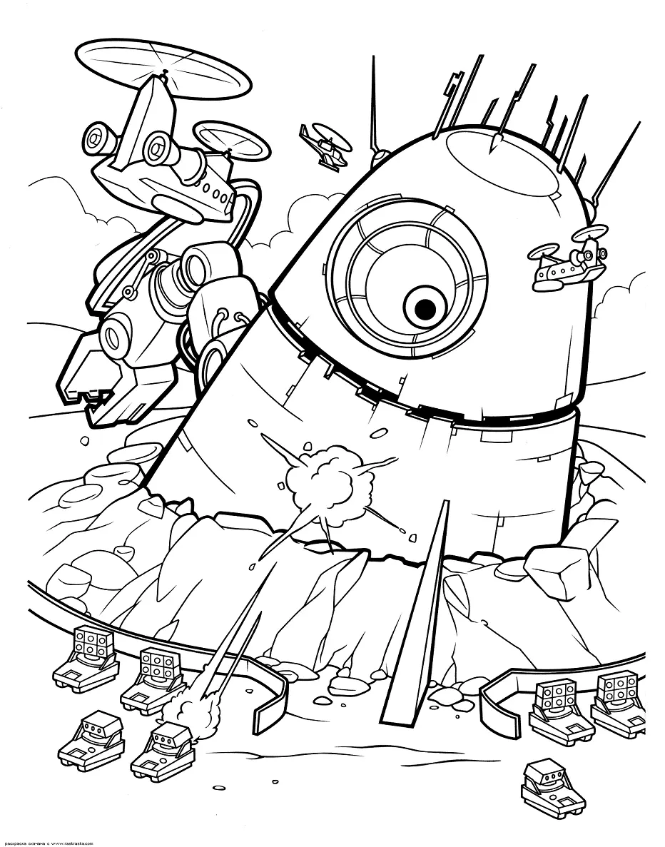 Monsters vs Aliens Coloring Pages 1
