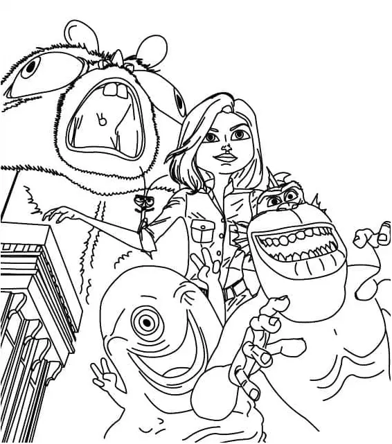 Monsters vs Aliens Coloring Pages 10