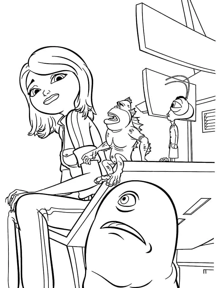 Monsters vs Aliens Coloring Pages 11