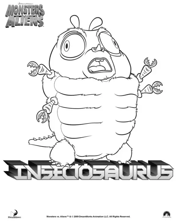 Monsters vs Aliens Coloring Pages 12