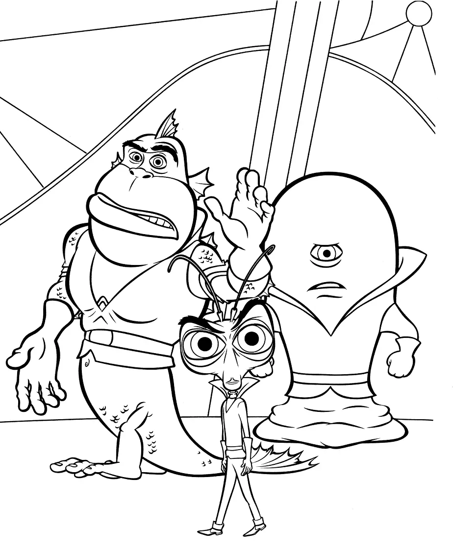 Monsters vs Aliens Coloring Pages 32