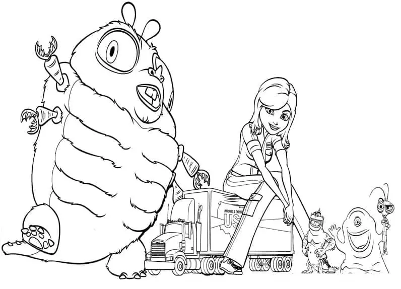Monsters vs Aliens Coloring Pages 34