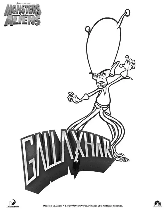 Monsters vs Aliens Coloring Pages 38