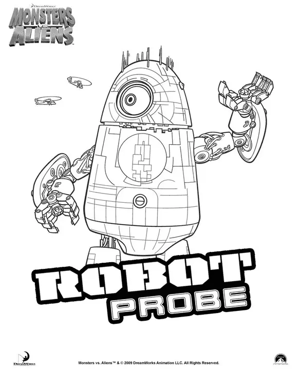 Monsters vs Aliens Coloring Pages 4