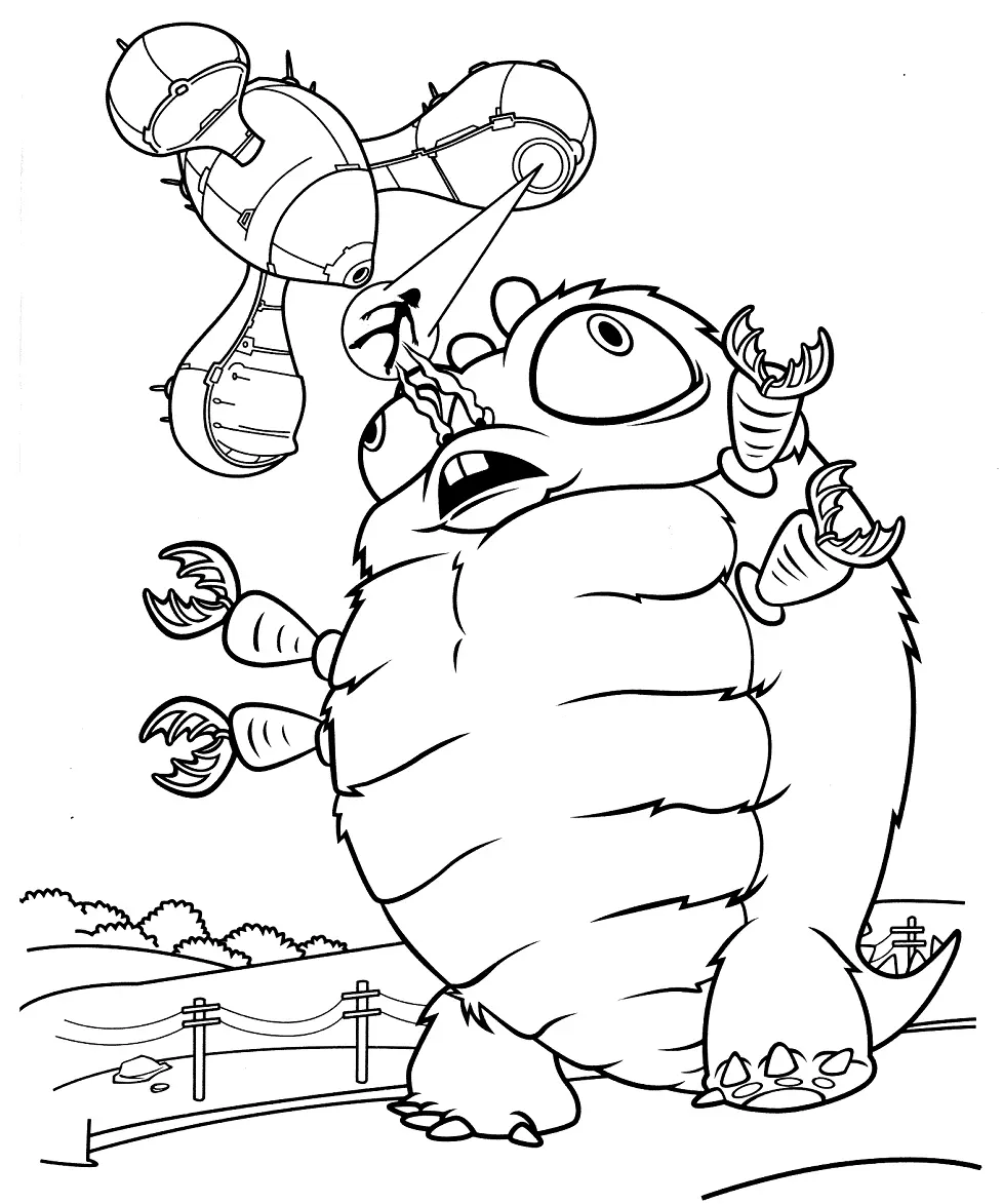 Monsters vs Aliens Coloring Pages 6
