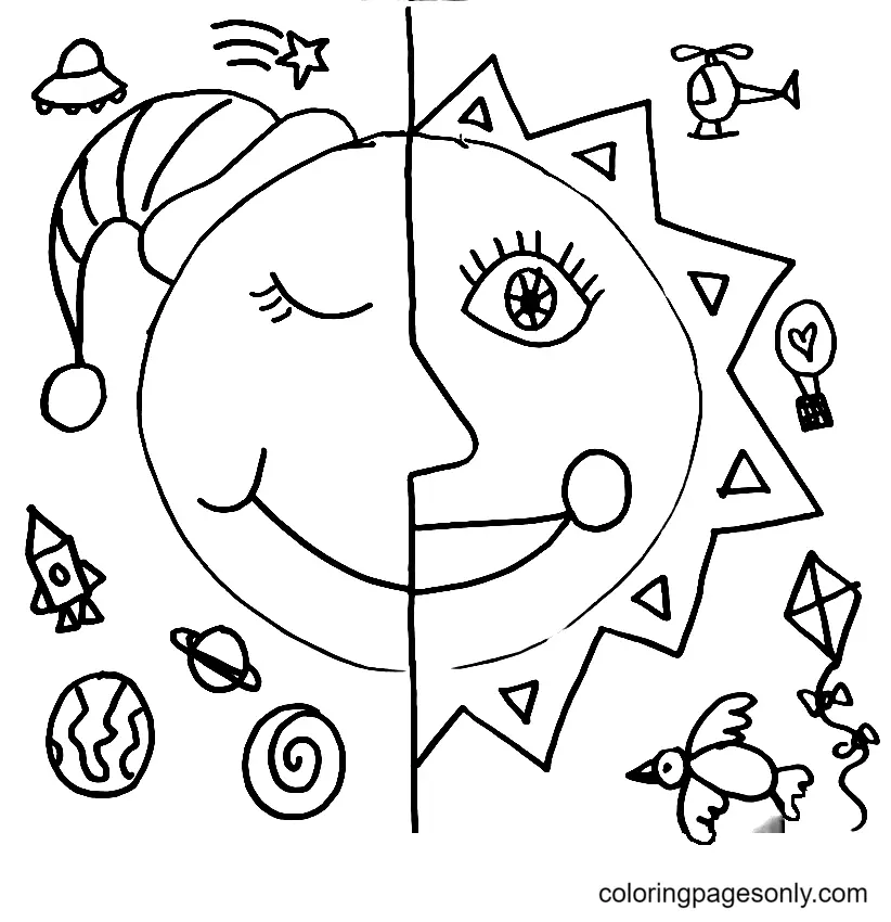 Mond Ausmalbilder 22