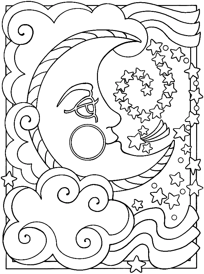 Mond Ausmalbilder
