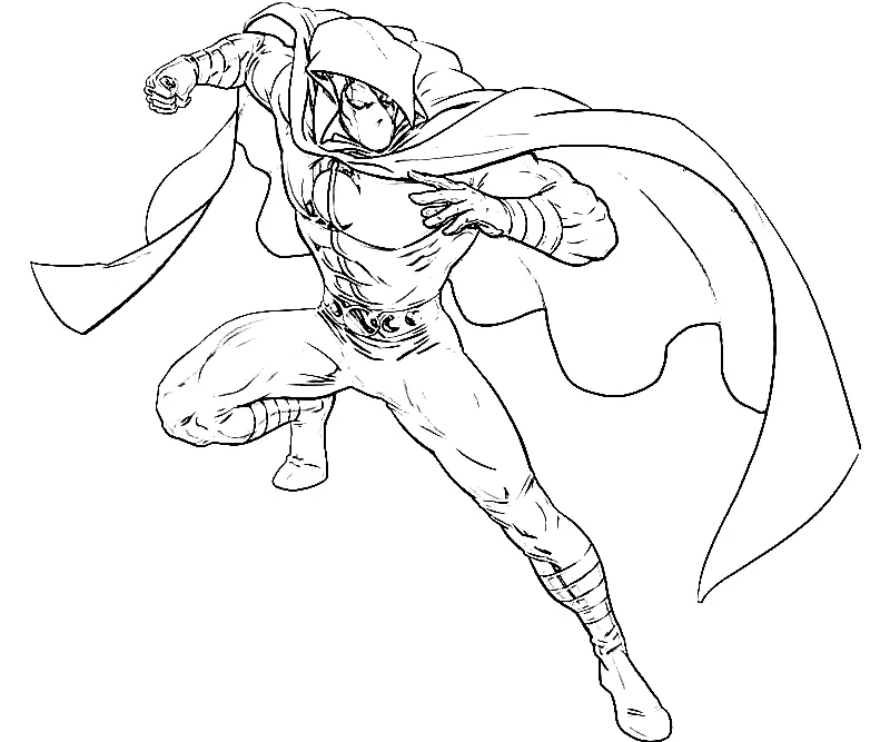 Caballero Luna Para Colorear 10