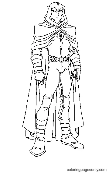 Caballero Luna Para Colorear 13