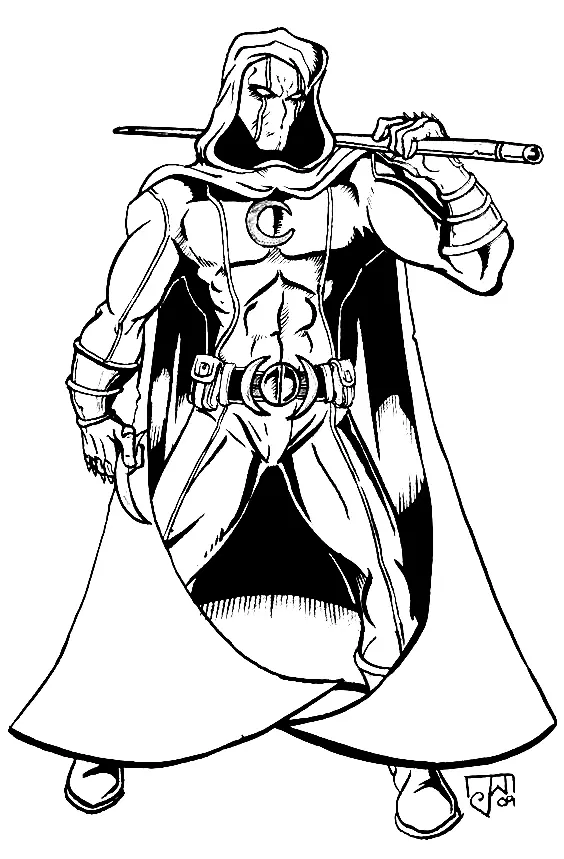 Caballero Luna Para Colorear 17