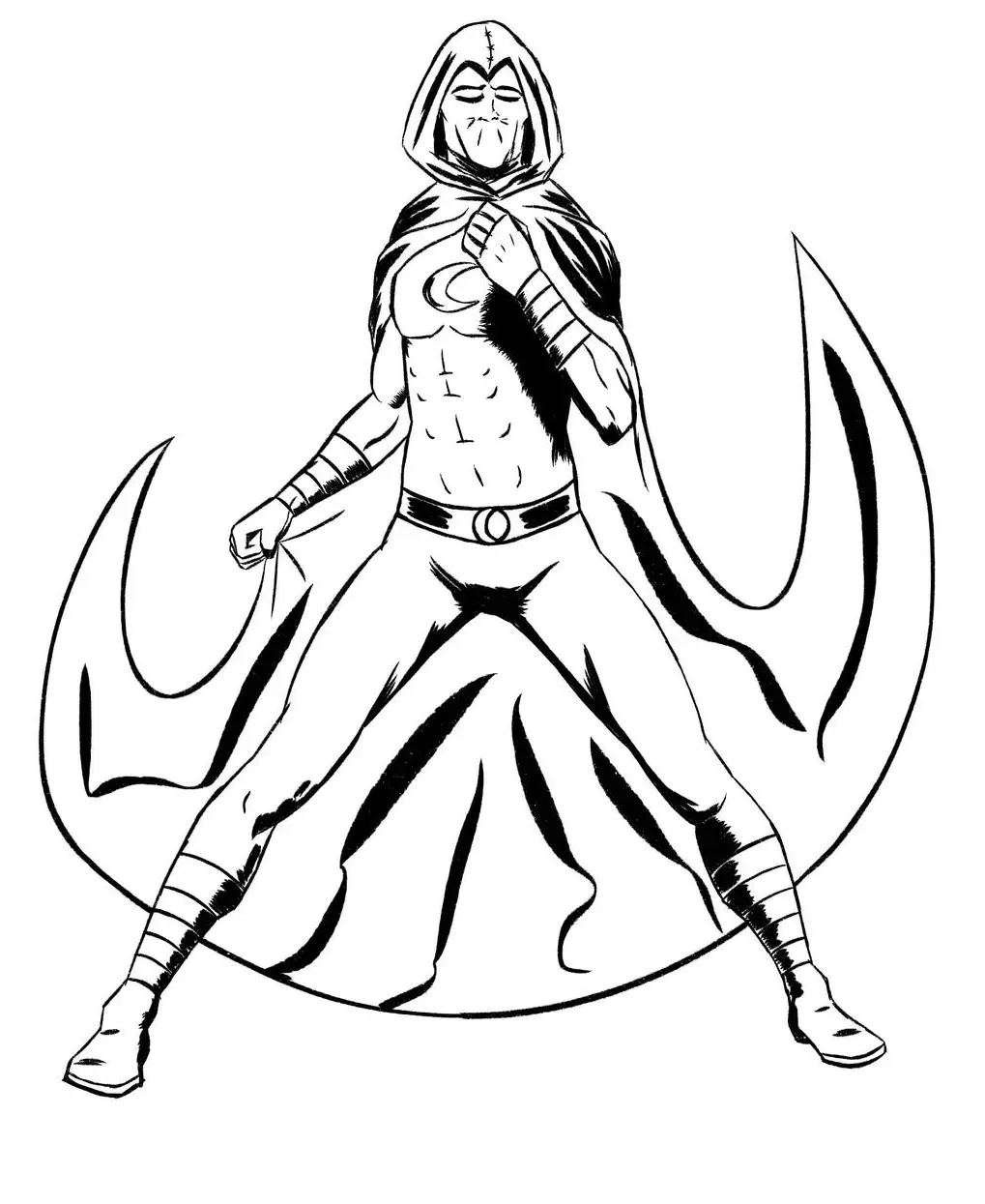 Caballero Luna Para Colorear 22