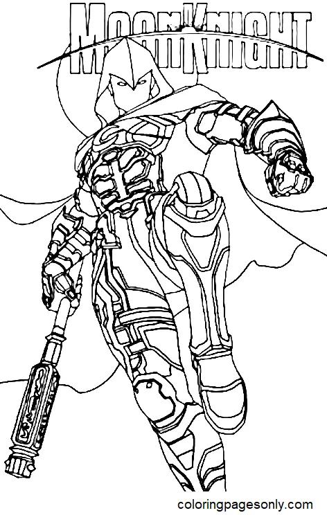 Caballero Luna Para Colorear 3