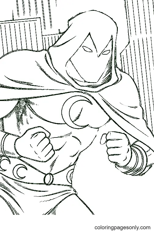 Caballero Luna Para Colorear 9