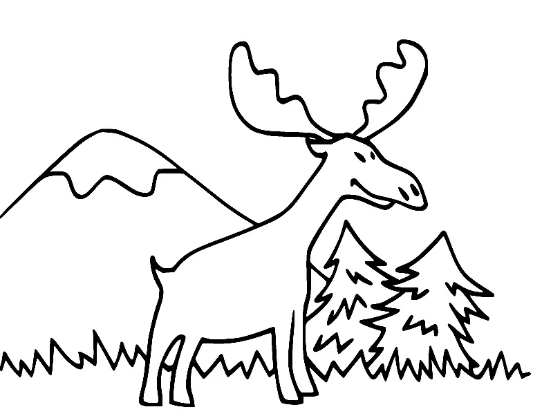 Alces Para Colorear 17